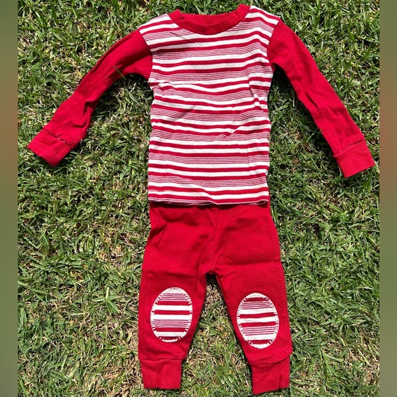 Burt’s Bee’s Red Striped 0-3M PJ’s 2-piece set - Picture 2 of 6